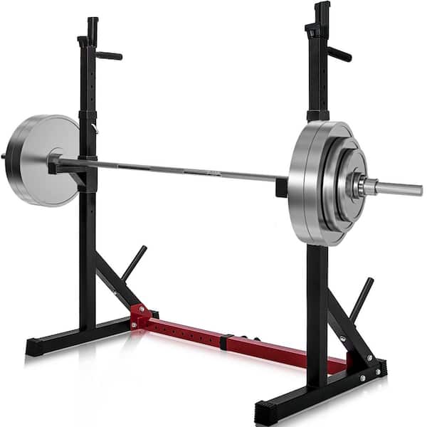Multi Function Adjustable Weight Training Bench Gym Fitness Lifting Barbell Rack 