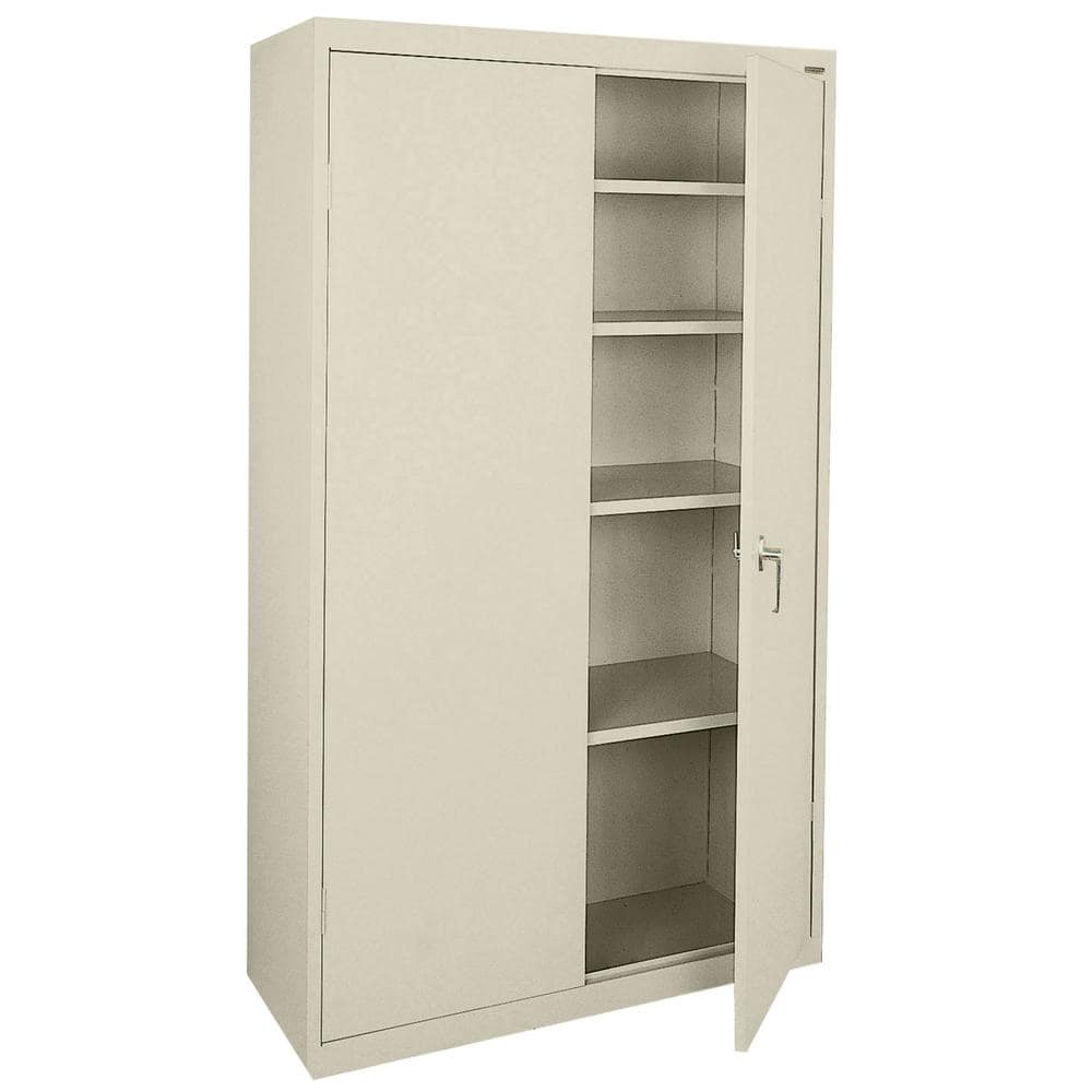 Sandusky Value Line Storage Series ( 36 in. W x 72 in. H x 18 in. D ) Garage Freestanding Cabinet in Putty, Pink -  VF41361872-07