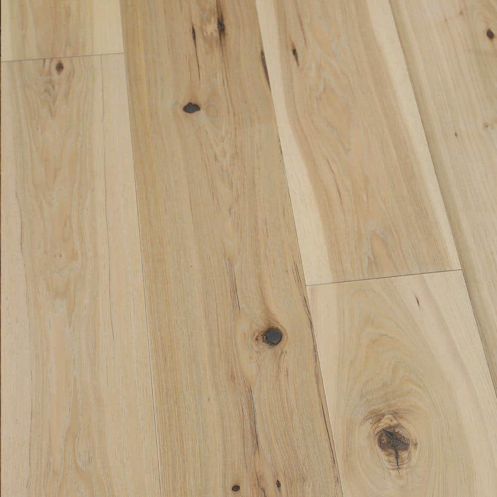Malibu Wide Plank Camino Hickory 3/8 in. T x 6.5 in. W Water Resistant Wire Brushed Engineered Hardwood Flooring (23.6 sq. ft./case), Light