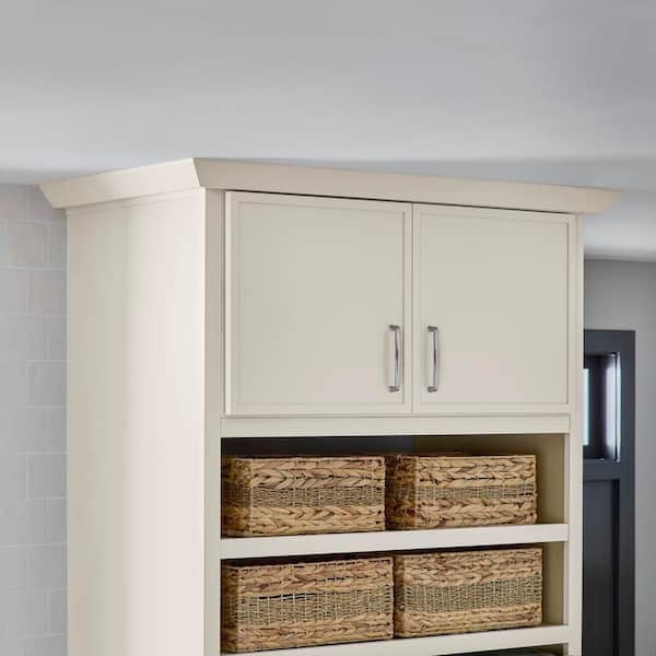 Leyton 33 in. W x 24 in. D x 18 in. H Ready to Assemble Plywood Slim Shaker Wall Bridge Kitchen Cabinet in Antique White