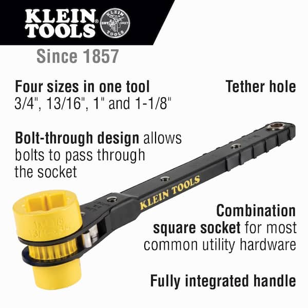 Ratcheting Lineman's Wrench