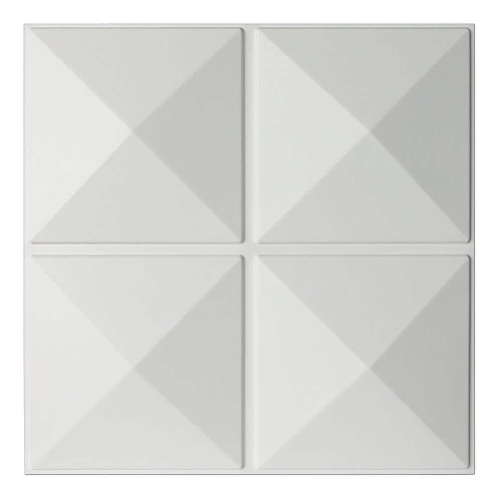 Art3d Interlocking Circles 19.7 in. x 19.7 in. PVC Wall Panel in Matt White  for Interior Decoration (32 sq. ft.) A10hd048WTP12 - The Home Depot