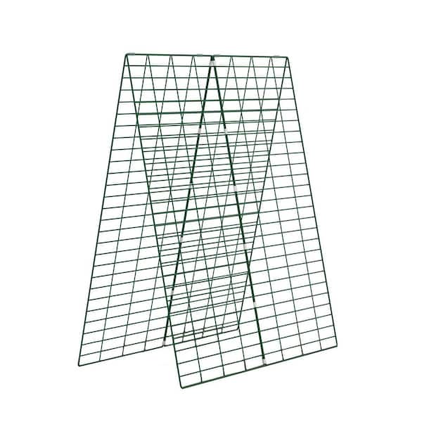 .N/A 48 A-Frame Steel Wire Foldable Cucumber Trellis Support with Twist Ties and Plant Bags for Outdoor Gardens