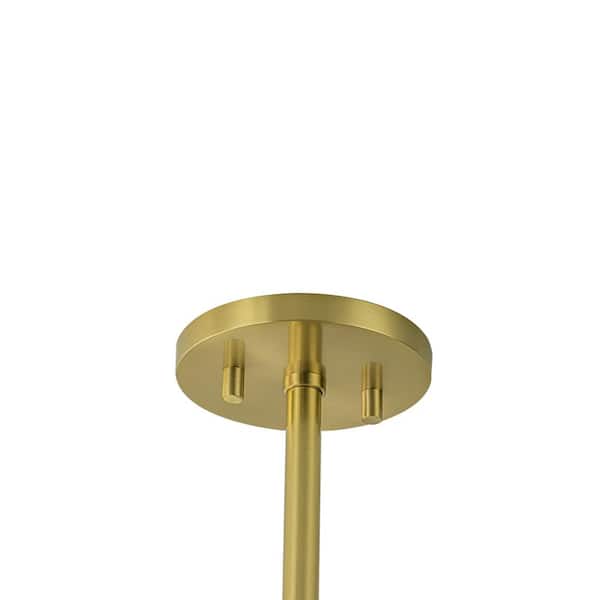 HUOKU Ceder 19.7 in. W 3-Light Aged Brass Modern Sputnik