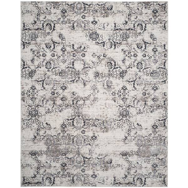 SAFAVIEH Artifact Charcoal/Cream 9 ft. x 12 ft. Floral Area Rug