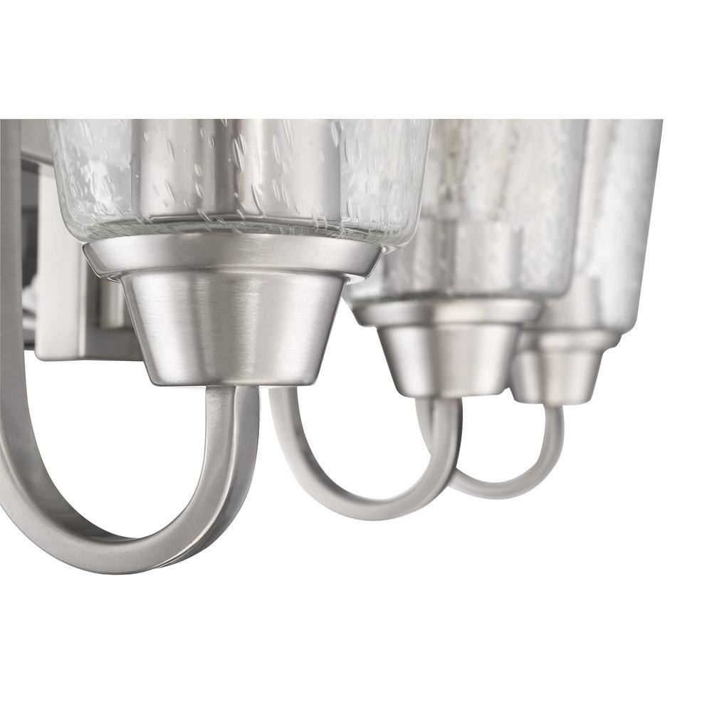 Elegant Grace 26" Transitional Nickel & Crystal 5-Light Chandelier
