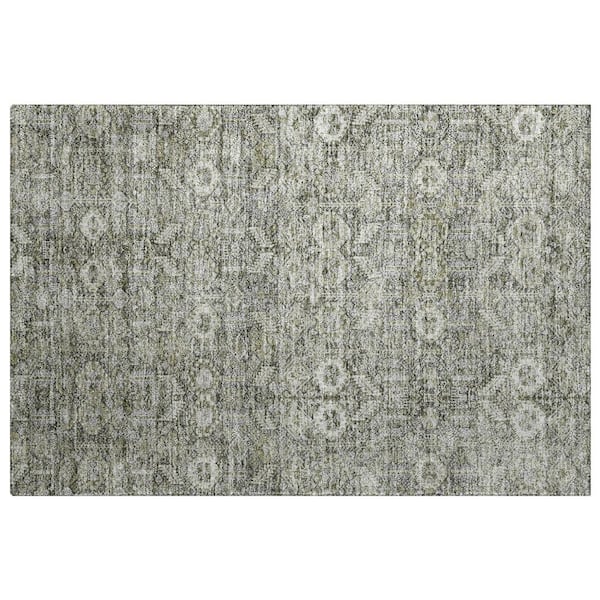 Dream Shag Premium Machine Washable Abstract ADS574 Gray 2 ft. x 3 ft. Accent Rug