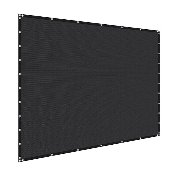 90% Sun Shade Cloth, 10 x 12 ft. Pergola Shade Cover, Stainless Steel Grommets, Sun Shades Canopy Privacy Screen, Black