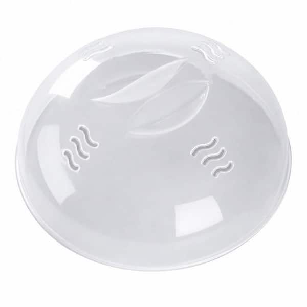 11.5 in. Clear Microwave Splatter Cover, Food-Grade Polypropylene, BPA Free, Large Steam Vents with Easy Grip Handle