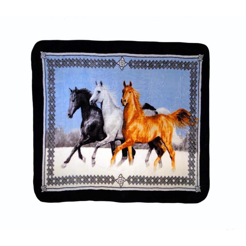 plush horse throw blanket