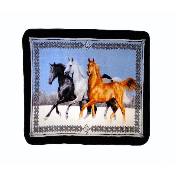 throw blankets with horses on them