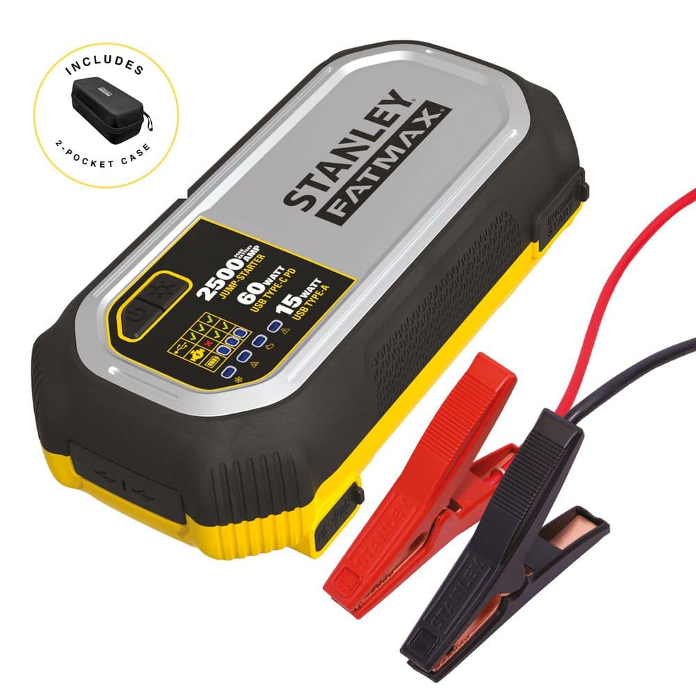 TOPGEAR BC-2500 バッテリーチャージャー Stanley 2500 Peak Amp Lithium Portable Jump Starter with Portable