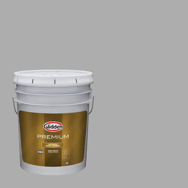 Glidden Premium 5 gal. #PPG1001-4 Flagstone Semi-Gloss Exterior Latex Paint