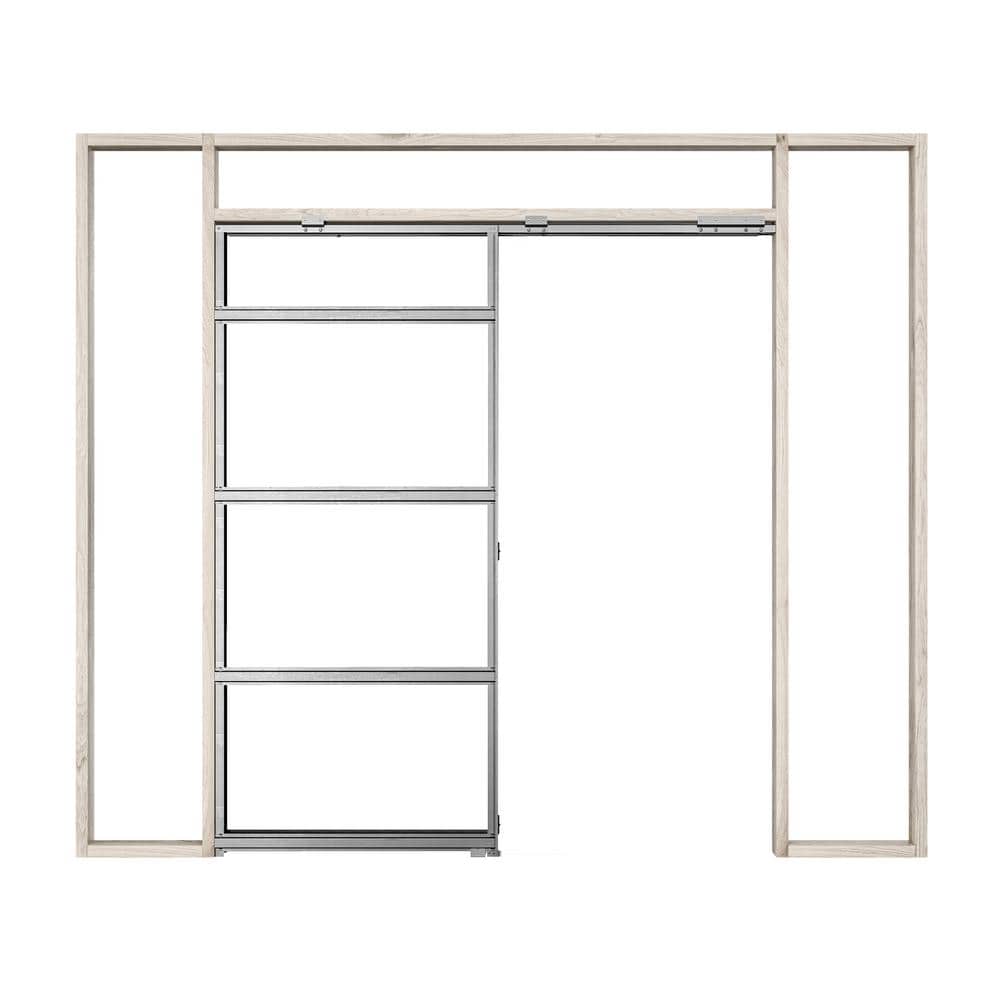 Galvanized Steel Single Pocket Door Frame Kit for 30x80 Doors