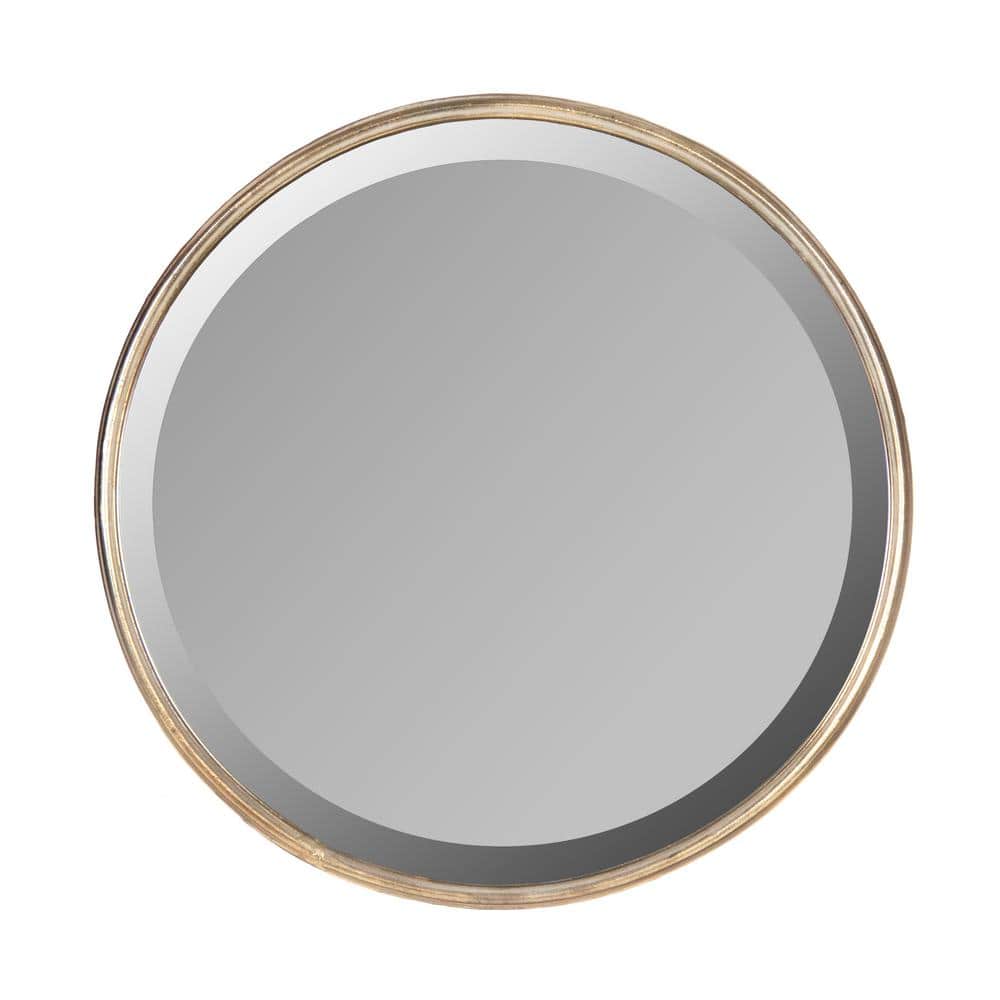Zentique Small Round Antique Bronze Antiqued Beveled Glass Art Deco Mirror  (14 in. H x 14 in. W) EAT11532S - The Home Depot