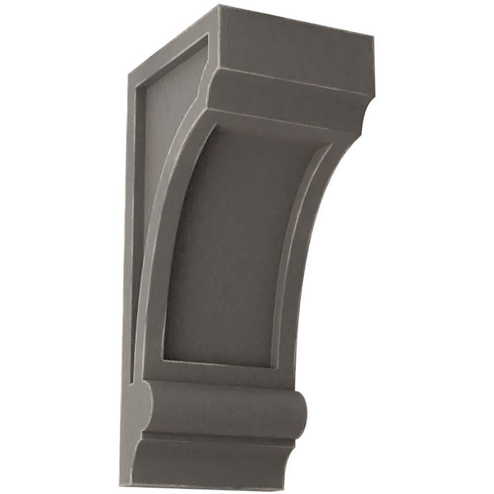 Reclaimed Gray Rubberwood Vintage Decor Corbel 8" x 3.25"