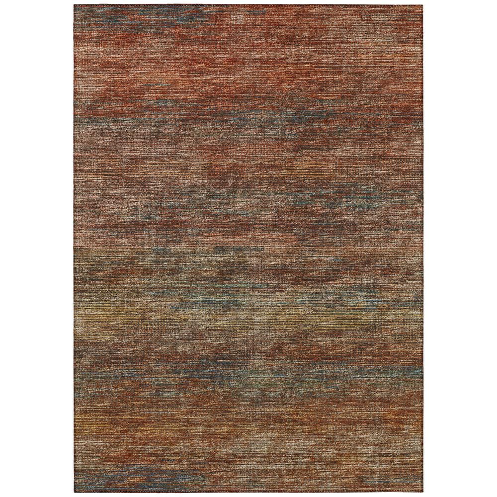 Marston Red 5 ft. x 7 ft. 6 in. Geometric Indoor/Outdoor Area Rug