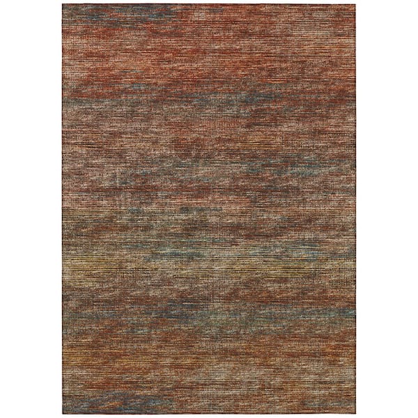 Addison Rugs Marston Red 8 ft. x 10 ft. Geometric Indoor/Outdoor Area Rug