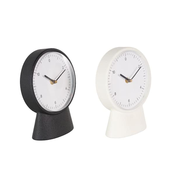 Litton Lane Multi Colored Metal Textured Clock with Gold Accents (Set of 2)