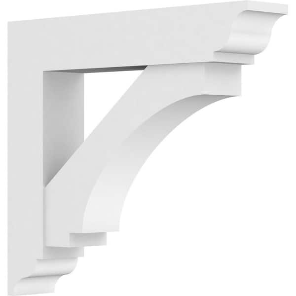 Ekena Millwork Standard Imperial 5 in. W x 24 in. H x 24 in. D Signature Urethane Polyurethane Bracket With Traditional Ends