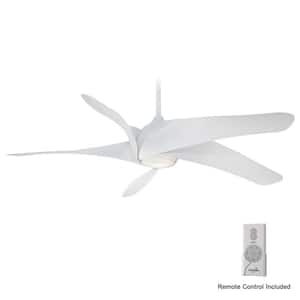 Artemis XL5 62 in. Integrated LED Indoor White Ceiling Fan with Light with Remote Control