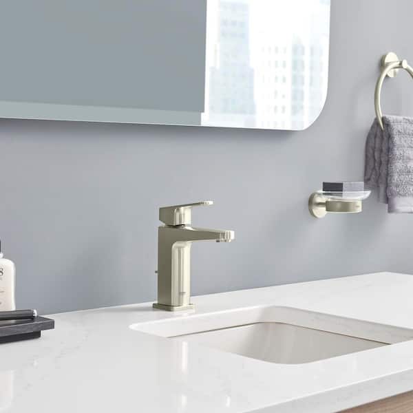 Tallinn 4 in. Centerset Single-Handle Bathroom Faucet in Brushed Nickel InfinityFinish