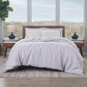 500 Thread Count Cotton 3-Piece Duvet Cover Set, Lilac, Full/Queen Size