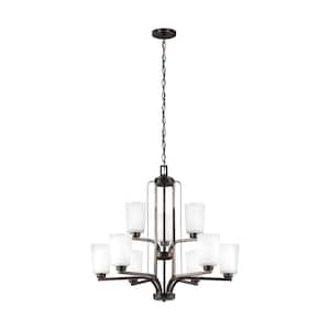 Franport 9-Light Burnt Sienna Chandelier