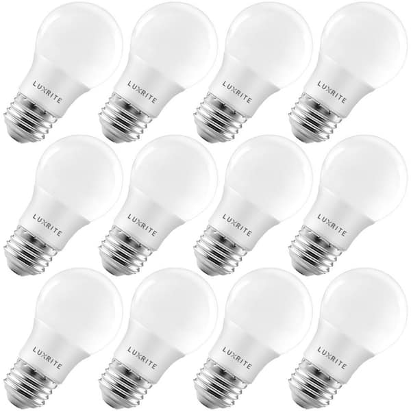40-Watt Equivalent A15 LED E26 Base LED Light Bulb 4000K Cool White 7-Watt Dimmable 600 Lumens UL Listed 12-Pack