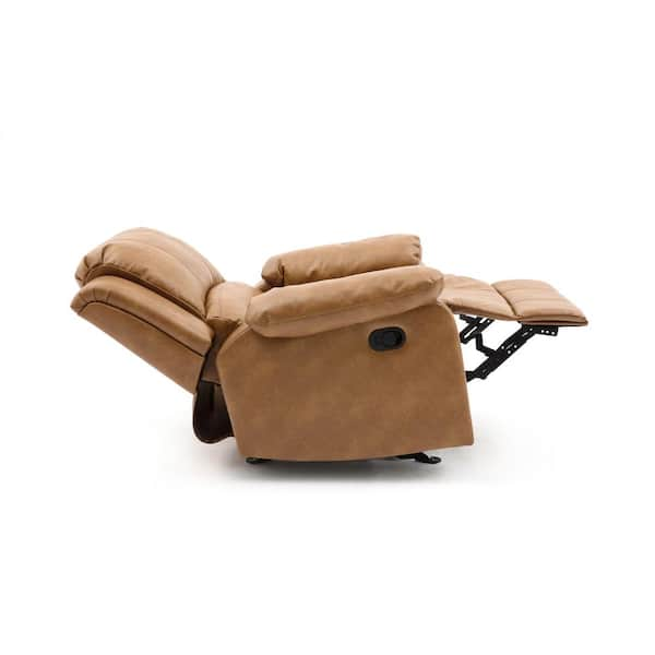 Huntington top grain 2025 leather glider recliner