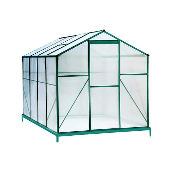 Tidoin 99.8 in. W x 74.8 in. D x 78.7 in. H Aluminium Green Garden Greenhouse with Floor
