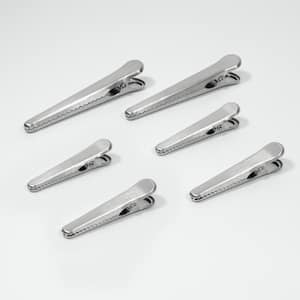 Set of 6 Stainless Steel Clothespin Style Alligator Clips