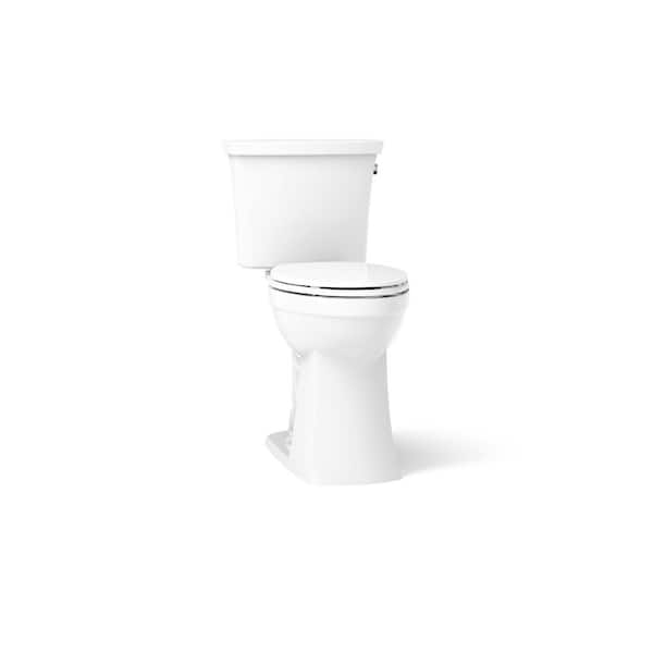 Kelston Tall Single Flush 2-Piece Elongated Toilet 1.28 GPF in White