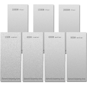 Diamond Sharpening Stone Set for Kitchen Knives Diamond Grit Honing Whetstone Sharpener 7-Piece Pack