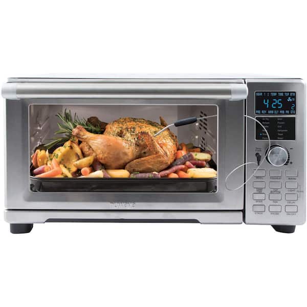 Nuwave Bravo Xl 1800 W 4 Slice Stainless Steel Toaster Oven And Air Fryer 801 The Home Depot