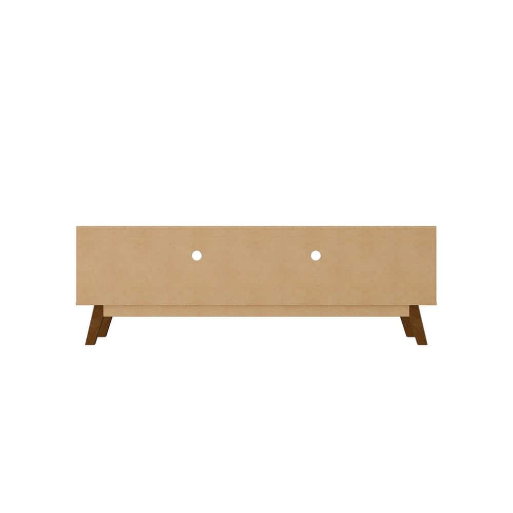 Marcus Matte Black Mid-Century Modern TV Stand with Cabinet
