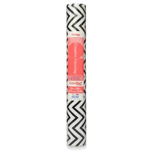 Creative Covering Black Chevron 18 in. x 60 ft. Adhesive Shelf and Drawer Liner