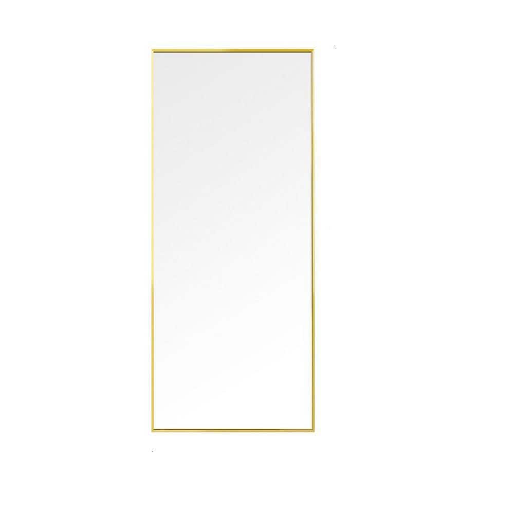 15.7 in. W x 59 in. H Rectangular Aluminum Alloy Framed Wall Bathroom Vanity Mirror Floor Mirror