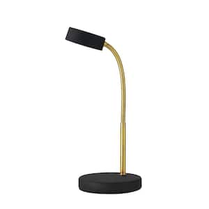 15 in. Matte Black LED Lamp with Adjustable Lamp Head