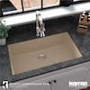 Karran QU- 812 Quartz 32.5 in. Large Single Bowl Undermount Kitchen Sink in Bisque QU-812-BI
