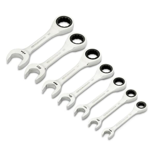 GEARWRENCH 19 mm 90-Tooth 12 Point Stubby Ratcheting Combination