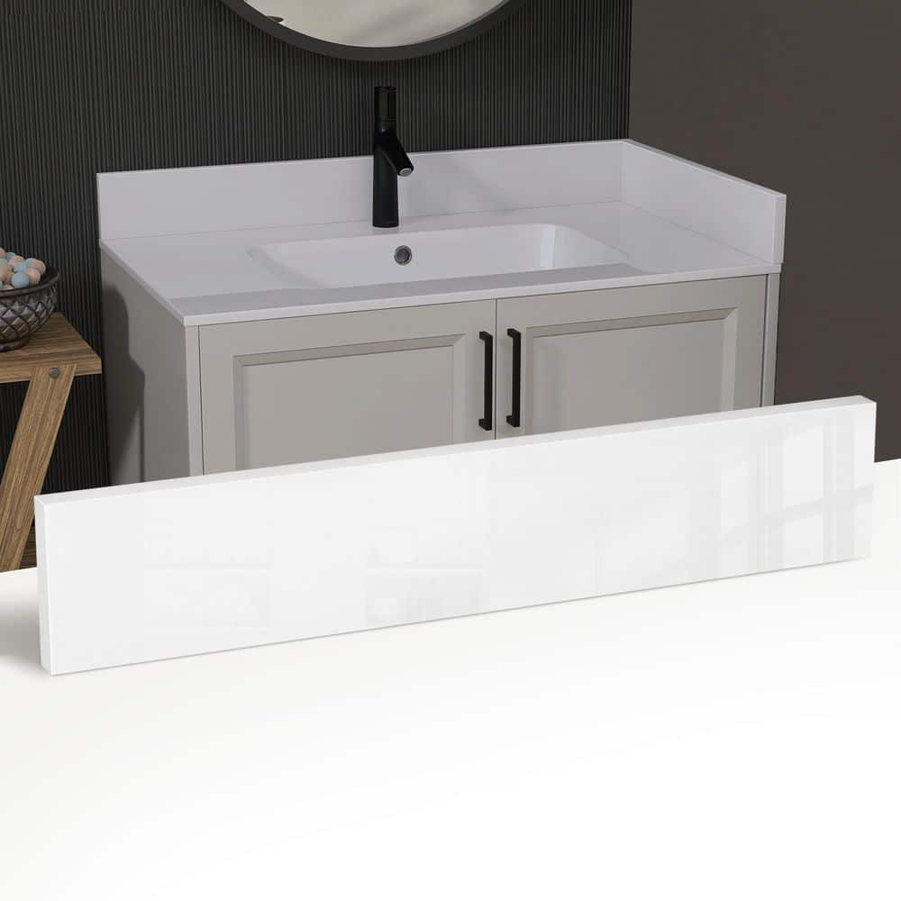 Zeafive 21 in. W x 4 in. H Solid Surface Resin Vanity Sidesplash