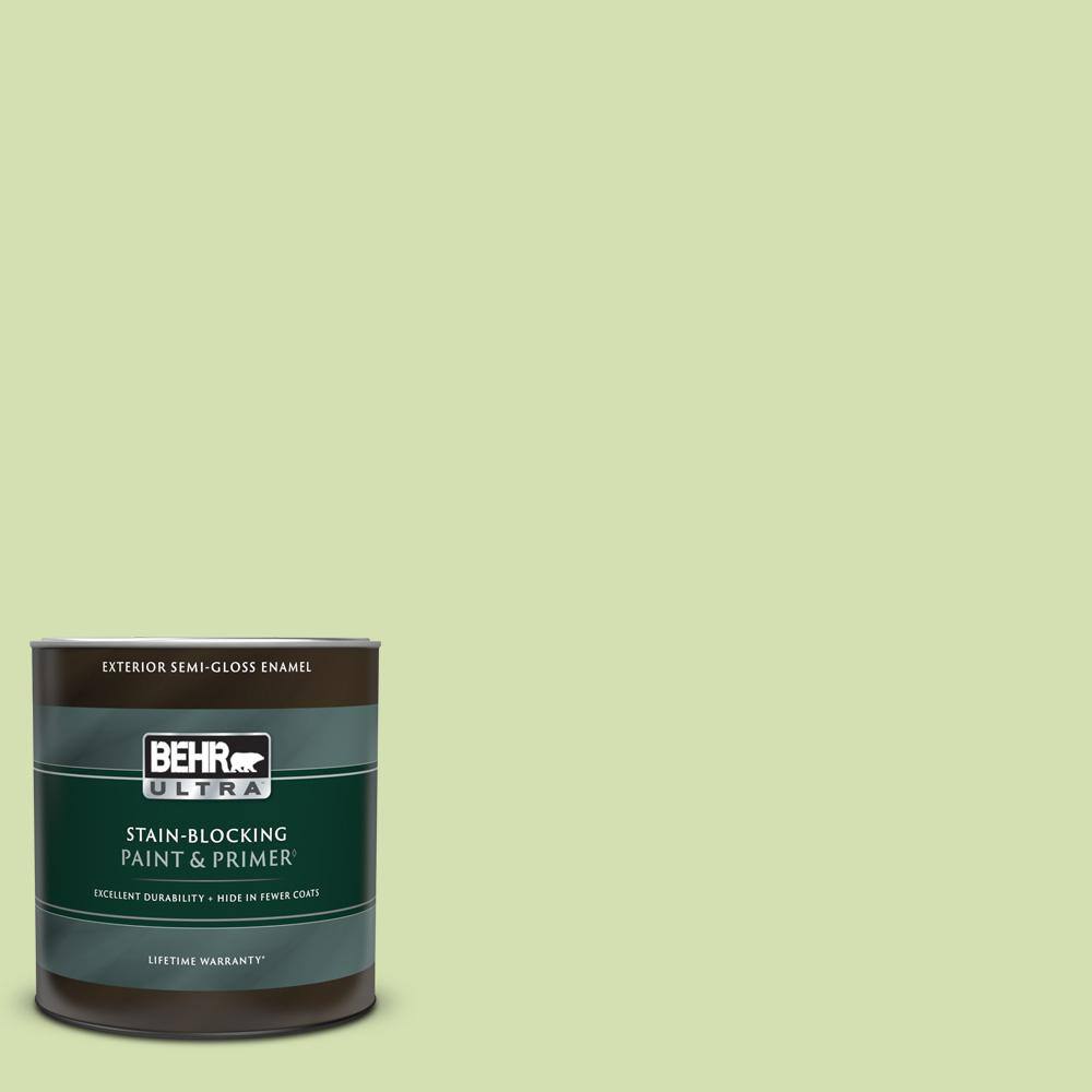 BEHR ULTRA 1 qt. 420C3 Celery Bunch SemiGloss Enamel Exterior Paint
