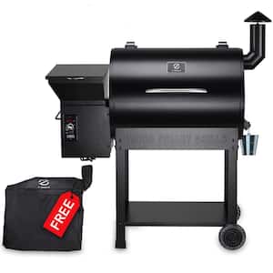 694 sq. in. Pellet Grill and Smoker, Black