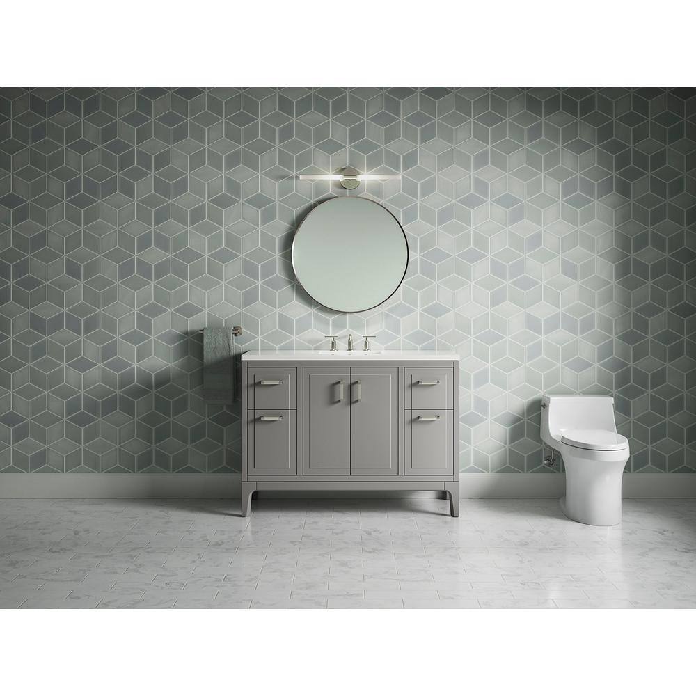 Seer 48" Mohair Gray Single Sink Freestanding Vanity with Quartz Top