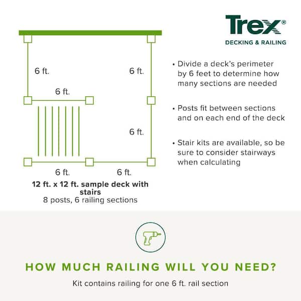 Trex 12-in x 6-in Signature Railing Charcoal Black Aluminum Line Connector