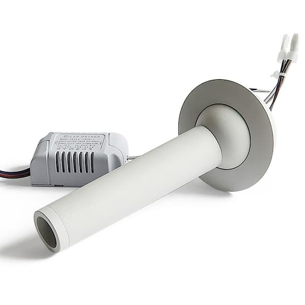 Parroco COB-Light 2.6 in.W White Gimbal Head Fixed Track Minimalist Downlight Ceiling Light for Living Room(Set of 1)