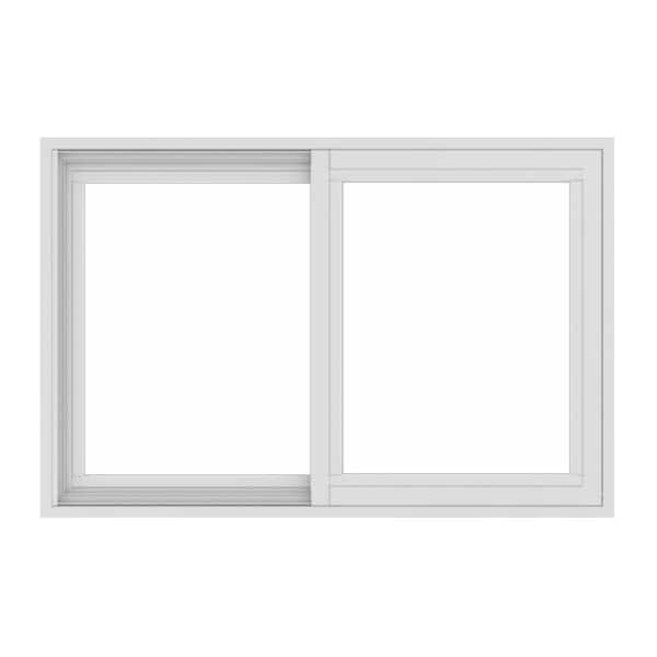 Andersen 35-1/2 in. x 23-1/2 in. 100 Series XO (Active Left) White Gliding Composite Window w/White Int & Hdw, Smartsun Glass