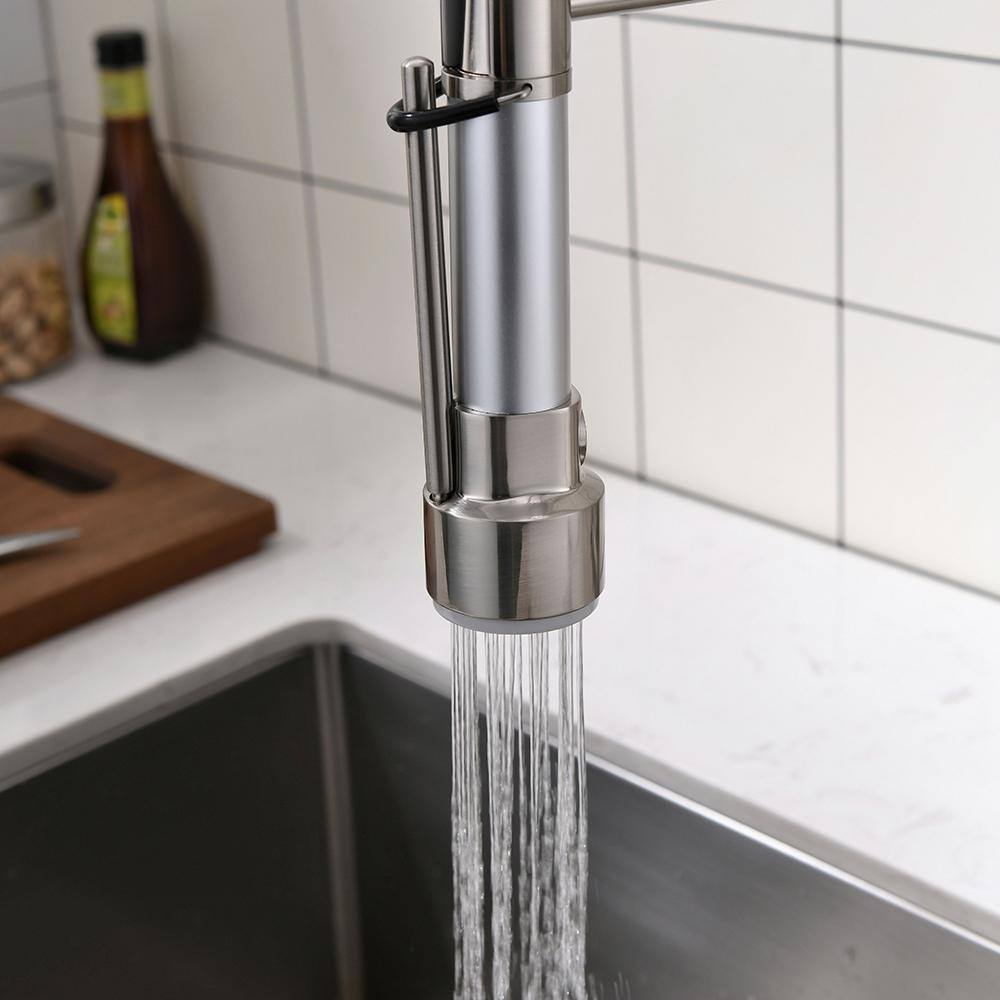 Brushed Nickel Stainless Steel Pull Down Kitchen Faucet