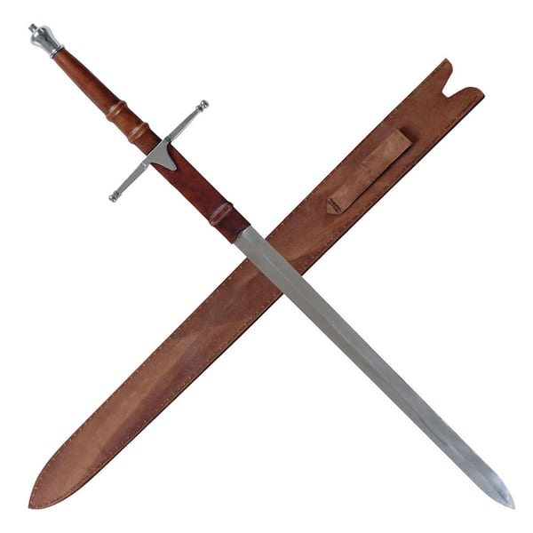 Whetstone Stainless Steel William Wallace Medieval Sword w/Sheath Silver